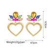 1 Pair Retro Flower Steel Needle Inlay Artificial Pearls Zircon Women'S Earrings