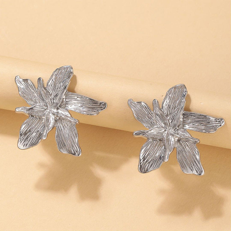 1 Pair Classic Style Star Plating Alloy Ear Studs