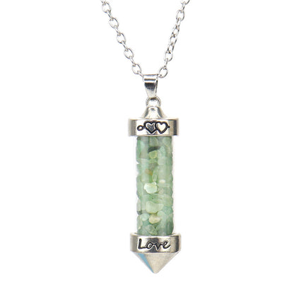 Retro Ing Bottle Crystal Plating Pendant Necklace 1 Piece