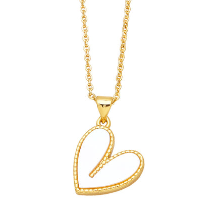 Fashion Heart Shape Copper Plating Pendant Necklace 1 Piece