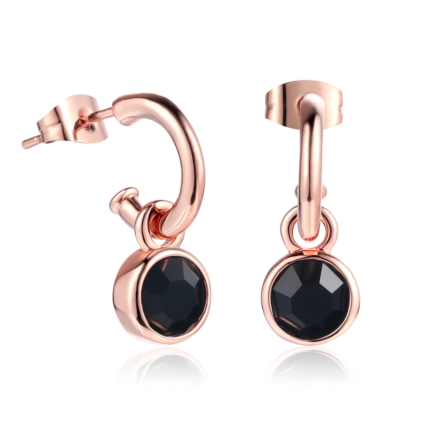 Simple Style Solid Color Copper Plating Inlay Zircon Drop Earrings 1 Pair