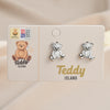 Sweet Bear Copper Plating Inlay Zircon Ear Studs 1 Pair