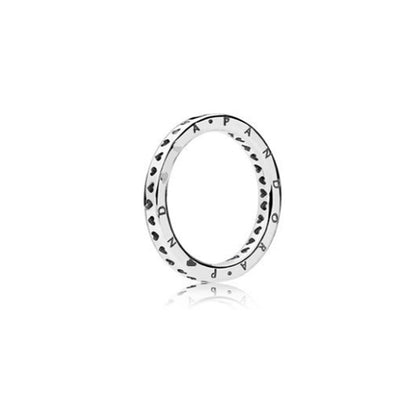 Retro Round Sterling Silver Inlay Artificial Diamond Rings 1 Piece