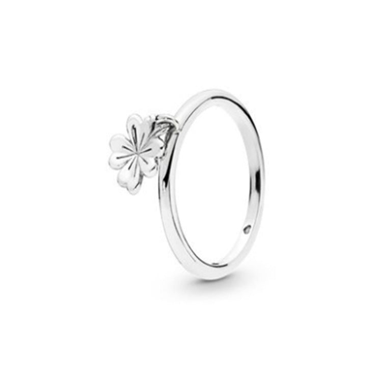 Retro Round Sterling Silver Inlay Artificial Diamond Rings 1 Piece