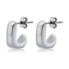 Simple Style Geometric Stainless Steel Plating Earrings 1 Pair