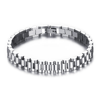 Simple Style Geometric Titanium Steel Plating Bracelets