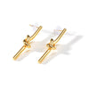 Simple Style Geometric Stainless Steel Metal Earrings 1 Pair