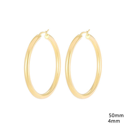 Fashion Geometric Stainless Steel Plating Earrings 1 Pair