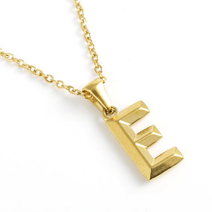 Fashion Letter Stainless Steel Titanium Steel Plating Pendant Necklace