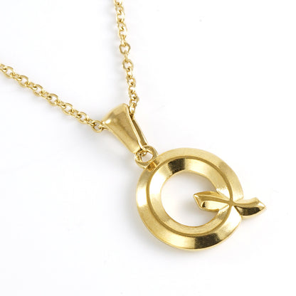 Fashion Letter Stainless Steel Titanium Steel Plating Pendant Necklace