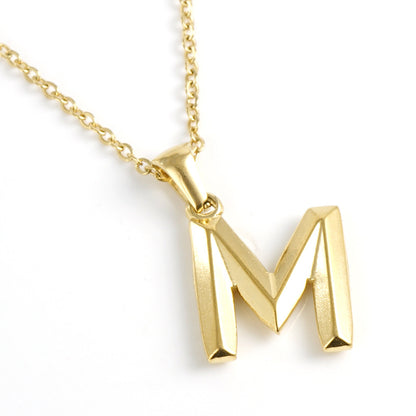 Fashion Letter Stainless Steel Titanium Steel Plating Pendant Necklace