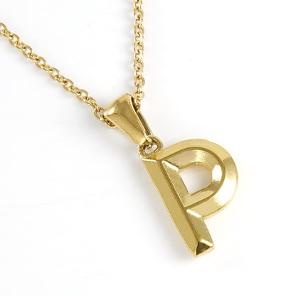 Fashion Letter Stainless Steel Titanium Steel Plating Pendant Necklace