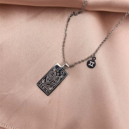 Fashion Constellation Stainless Steel Titanium Steel Plating Pendant Necklace 1 Piece