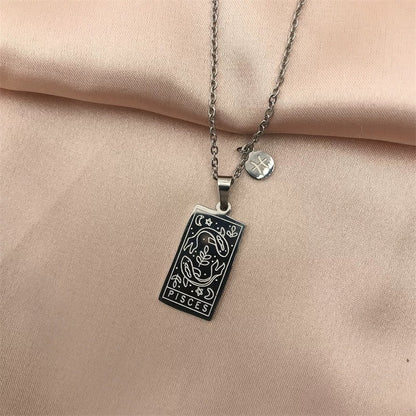 Fashion Constellation Stainless Steel Titanium Steel Plating Pendant Necklace 1 Piece