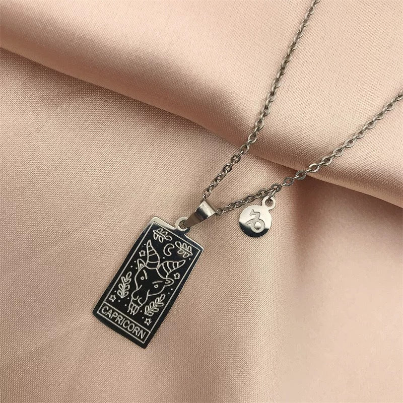 Fashion Constellation Stainless Steel Titanium Steel Plating Pendant Necklace 1 Piece