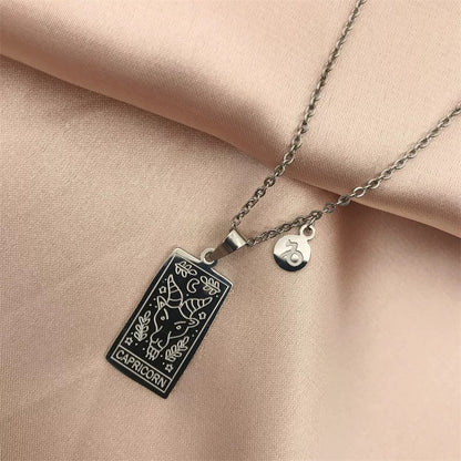 Fashion Constellation Stainless Steel Titanium Steel Plating Pendant Necklace 1 Piece