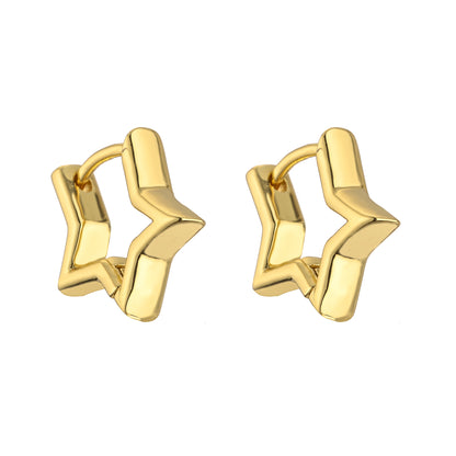 1 Pair Fashion Twist Plating Copper Gold Plated Earrings