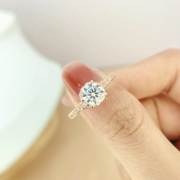 Fashion Simple Style Crown Sterling Silver Diamond Artificial Diamond Rings