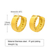 1 Pair Streetwear Solid Color Plating Inlay Stainless Steel Zircon Hoop Earrings