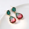 Fashion Geometric Copper Plating Hollow Out Artificial Crystal Earrings 1 Pair