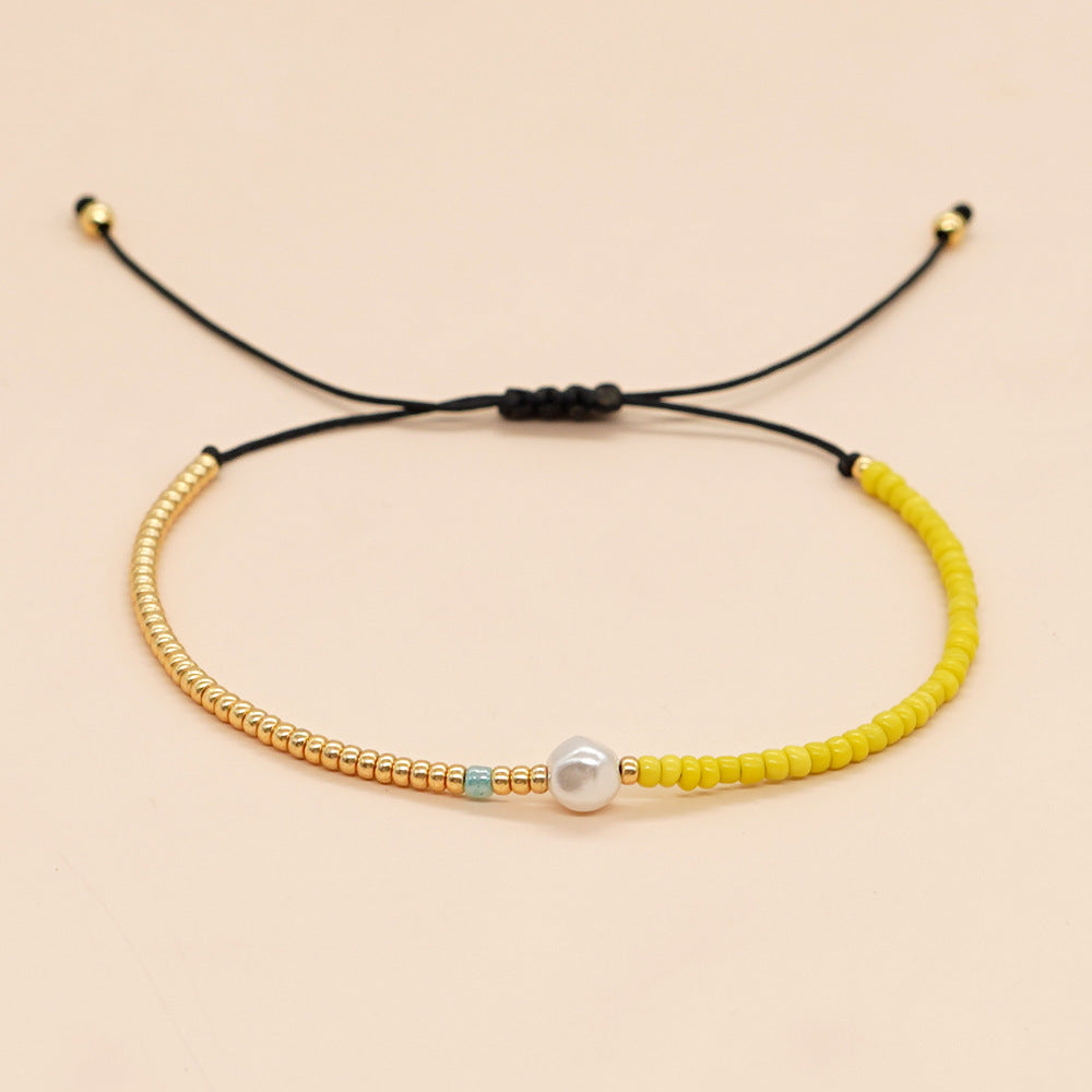 1 Piece Fashion Round Glass Unisex Bracelets