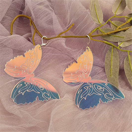 1 Pair Retro Butterfly Arylic Women's Drop Earrings