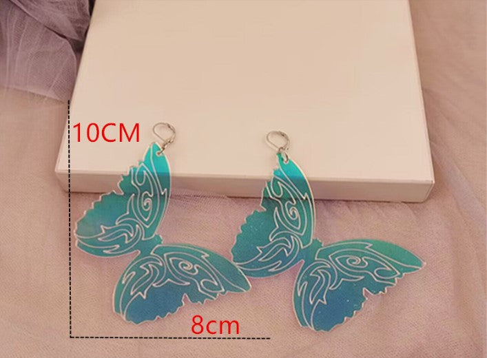 1 Pair Retro Butterfly Arylic Women's Drop Earrings