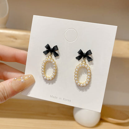 1 Pair Retro Heart Shape Flower Alloy Plating Artificial Pearls Rhinestones Women's Drop Earrings