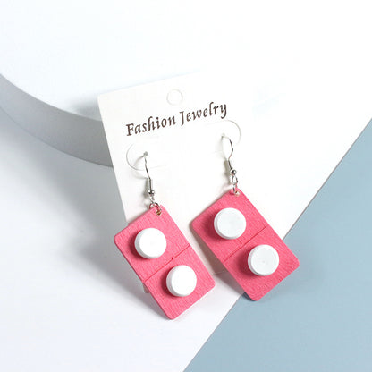 1 Pair Novelty Capsule Plastic Resin Women's Drop Earrings