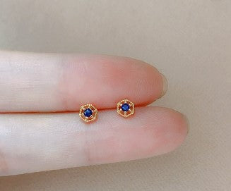 1 Pair Fashion Flower Alloy Plating Inlay Artificial Diamond Opal Women's Ear Studs