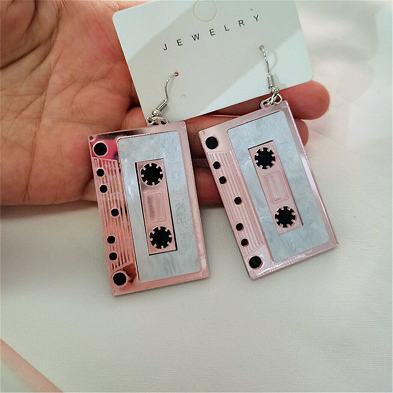 1 Pair Fashion Square Arylic Patchwork Women's Drop Earrings