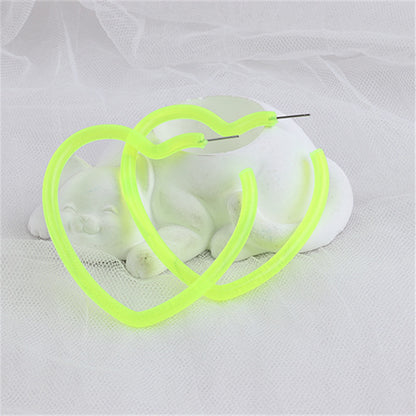 1 Pair Fashion Solid Color Arylic Women's Hoop Earrings