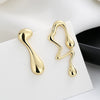 Fashion Water Droplets Copper Plating Drop Earrings Ear Studs 1 Pair