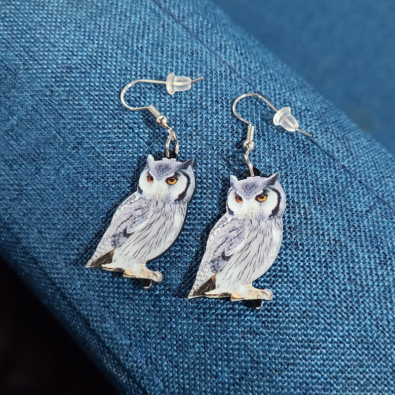 1 Pair Exaggerated Bird Arylic Women's Drop Earrings