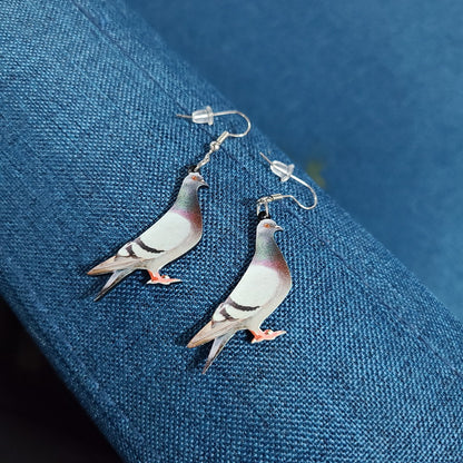 1 Pair Exaggerated Bird Arylic Women's Drop Earrings