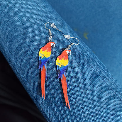 1 Pair Exaggerated Bird Arylic Women's Drop Earrings