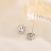 Fashion Moon Cat Copper Inlay Zircon Ear Studs 1 Pair