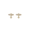 Simple Style Airplane Copper Inlay Zircon Ear Studs 1 Pair