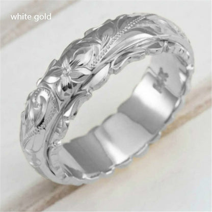 1 Piece Fashion Flower Alloy Carving 14k Gold Plated Women's Rings