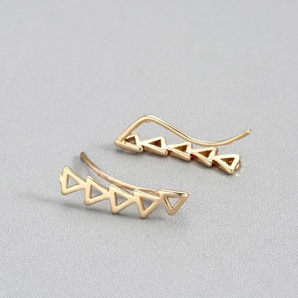 1 Pair Simple Style Leaf Heart Shape Alloy Plating Women's Ear Studs