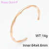 Simple Style C Shape Bamboo Stainless Steel Plating Gold Plated Bangle