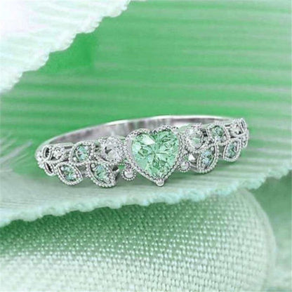 1 Piece Fashion Heart Shape Alloy Plating Inlay Zircon Women'S Rings