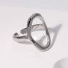 Simple Style Geometric Solid Color Stainless Steel Open Rings