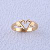 Ig Style Gesture Heart Shape Titanium Steel Plating Open Rings