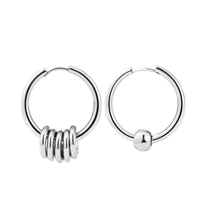 Fashion Geometric Stainless Steel Plating Earrings 1 Pair