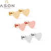 Fashion Heart Shape Stainless Steel Plating Ear Studs 1 Pair