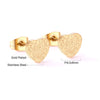 Fashion Heart Shape Stainless Steel Plating Ear Studs 1 Pair