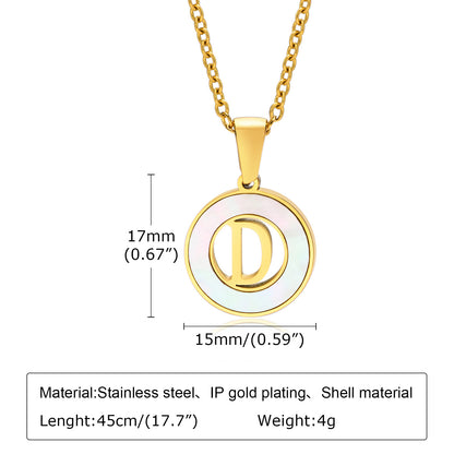 Fashion Letter Stainless Steel Titanium Steel Plating Pendant Necklace 1 Piece