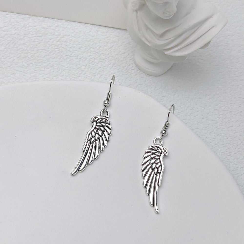 1 Pair Fashion Wings Metal Drop Earrings