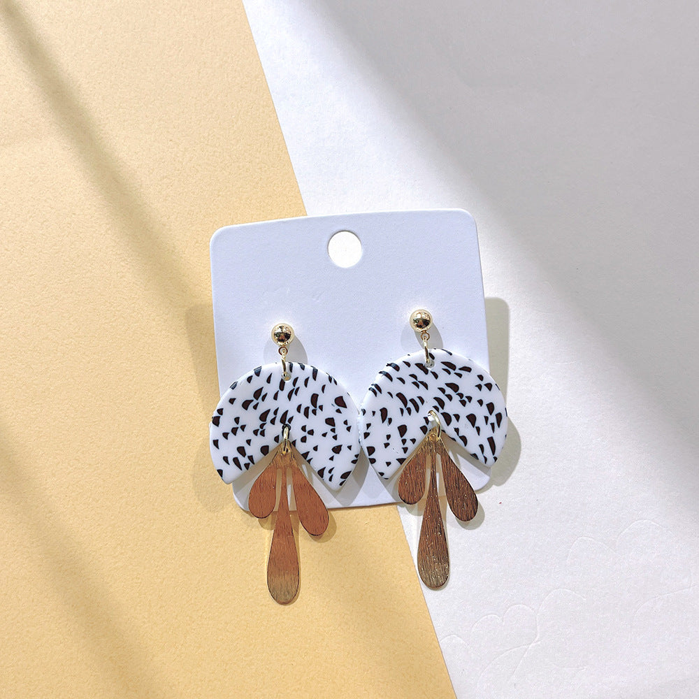 1 Pair Fashion Polka Dots Soft Clay Women's Drop Earrings